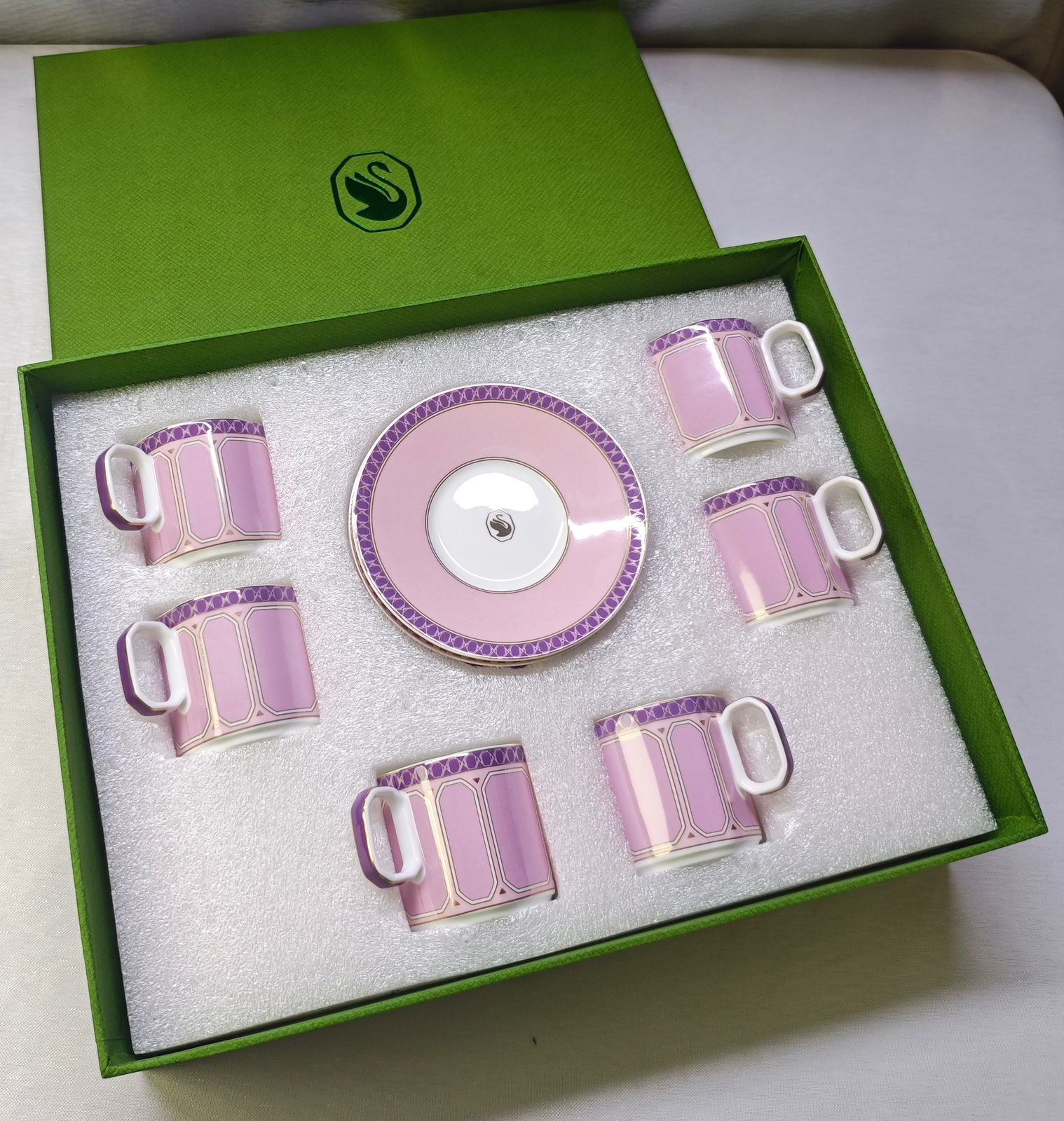 Swarovski Turkish coffee set of six cups with saucers available with many colors - Image 12 of 18